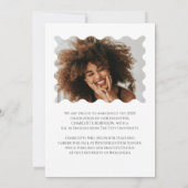 Roze Lint Afstudeerfeest Aankondiging (Achterkant)