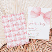 Roze Lint Afstudeerfeest Kaart