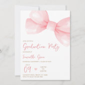 Roze Lint Afstudeerfeest Kaart (Voorkant)