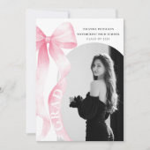 Roze lint afstuderen aankondiging (Voorkant)