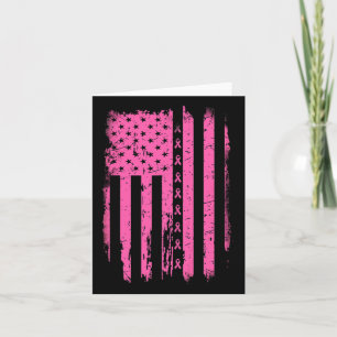 Roze lint Amerikaanse vlag Amerikaanse borstkanker Kaart