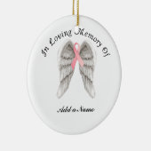 Roze lint Angel Wings Memory X-Mas Ornament (Rechts)