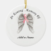 Roze lint Angel Wings Memory X-Mas Ornament (Voorkant)