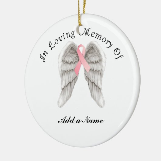 Roze lint Angel Wings Memory X-Mas Ornament (Links)