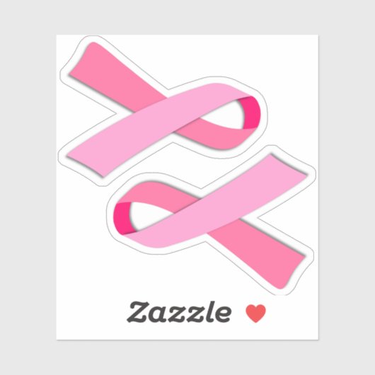 Roze Lint Awareness Vinyl Ondersteuning Sticker (Vel)