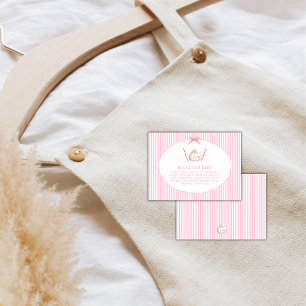 Roze Lint Aziatisch Dumpling Boek Voor Baby Shower Informatiekaartje