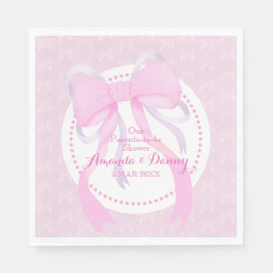Roze lint baby girl shower servet