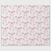 Roze lint baby of bruiloft, verjaardagsfeestje cadeaupapier (Vlak)