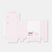 Roze lint baby shower bedankje bedankdoosjes (Uitgevouwen)