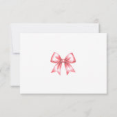 Roze lint baby shower bedankkaart (Achterkant)