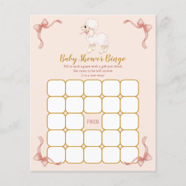 Roze lint Baby shower Bingo Game