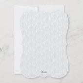 Roze lint Baby shower grijs Feestdagenkaart (Achterkant)