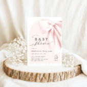 Roze lint baby shower kaart