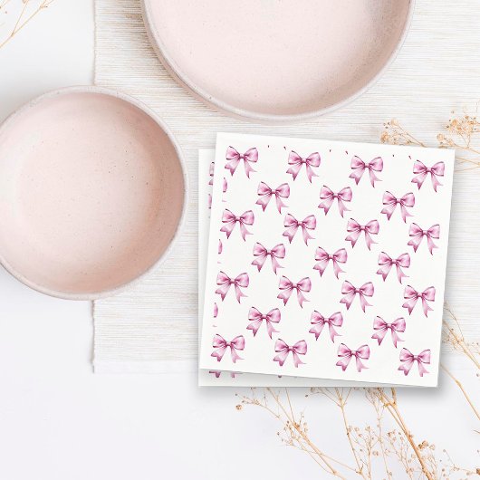 Roze Lint Baby Shower Servet