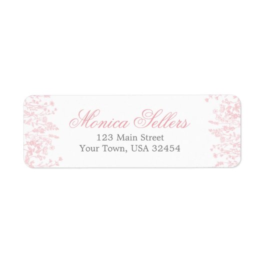 roze lint Baby Shower uitnodiging Etiket (Voorkant)