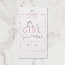 Roze lint baby shower uitnodiging, Meisje baby sho