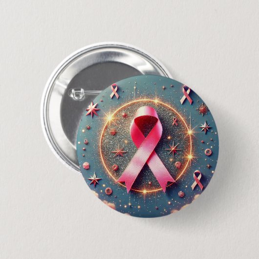 Roze lint badges! ronde button 5,7 cm (Voorkant /achterkant)