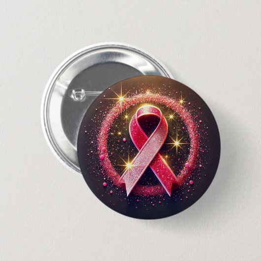 Roze lint badges! ronde button 5,7 cm (Voorkant /achterkant)