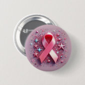 Roze lint badges! ronde button 5,7 cm (Voorkant /achterkant)
