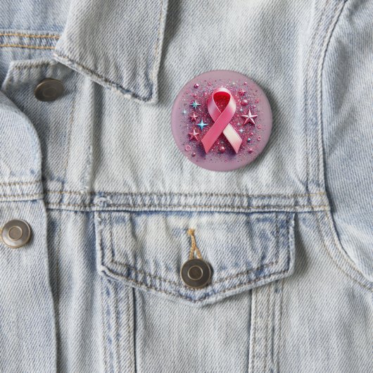 Roze lint badges! ronde button 5,7 cm (In situ)