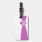 Roze lint bagagelabel (Voorkant verticaal)
