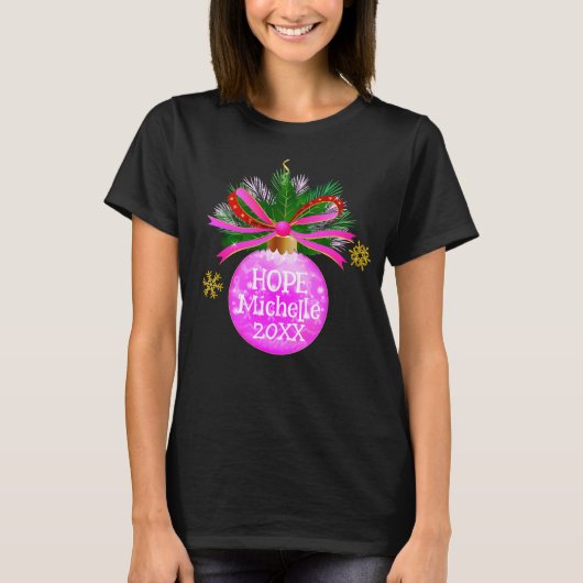 Roze lint Bauble T-shirt (Voorkant)