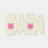 Roze lint bedankdoosjes (Uitgevouwen)