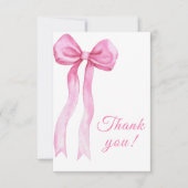 Roze Lint Bedankkaart (Voorkant)