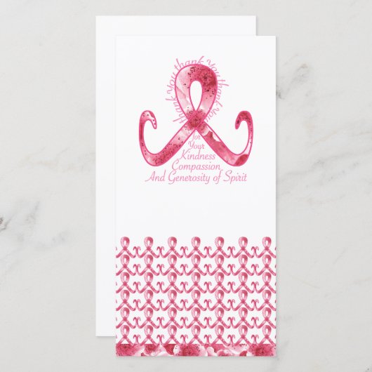 Roze lint bedankt (Voorkant / Achterkant)