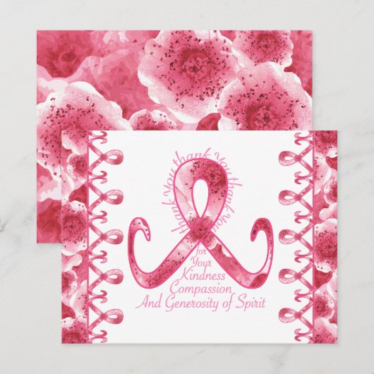 Roze lint bedankt (Voorkant / Achterkant)