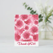 Roze lint bedankt briefkaart (Staand voorkant)