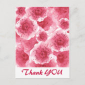 Roze lint bedankt briefkaart (Voorkant)