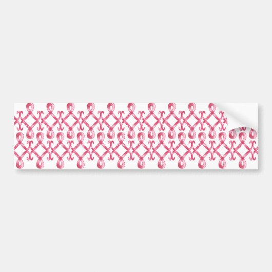 Roze lint bedankt bumpersticker (Voorkant)