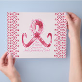 Roze lint bedankt flyer (Hand)