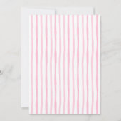 Roze lint Berly Wacht Baby Shower Uitnodiging (Achterkant)