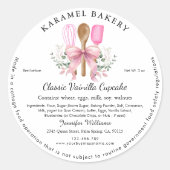 Roze lint bestek label Cottage Bakery Verpakking (Voorkant)