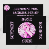 Roze lint-bewustmakingskaart kaart (Voorkant / Achterkant)