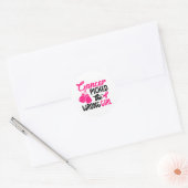 Roze lint bewustzijn borstkanker ronde sticker (Envelop)