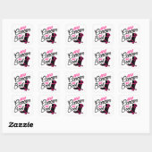 Roze lint bewustzijn borstkanker vierkante sticker (Vel)