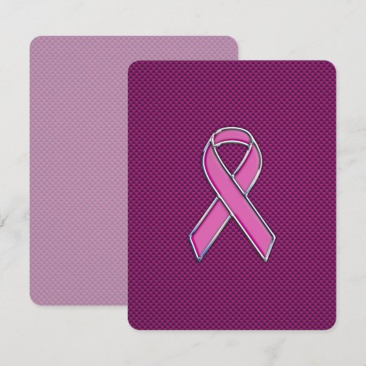 Roze Lint Bewustzijn Carbon Fiber Decoratie (Voorkant / Achterkant)
