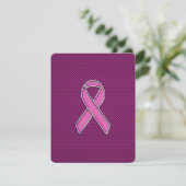 Roze Lint Bewustzijn Koolstofvezel Decoratie (Staand voorkant)