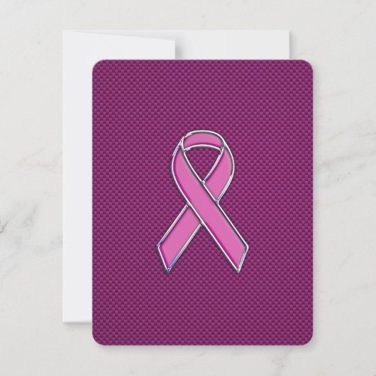 Roze Lint Bewustzijn Koolstofvezel Decoratie (Voorkant)