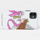 Roze lint Bewustzijnsengel Case-Mate iPhone Case (Achterkant (horizontaal))