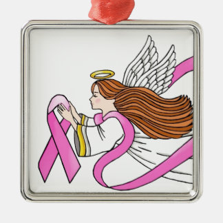 Roze lint Bewustzijnsengel Metalen Ornament