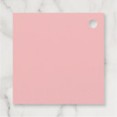 Roze lint bloemenblaadjes en Prosecco Bruidsdiner  Bedankjes Labels (Achterkant)