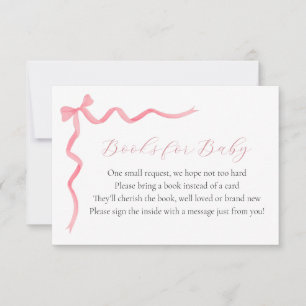 Roze lint boeken voor baby bijgevoegde kaart