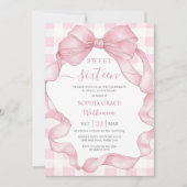 Roze Lint Bogen Sweet Sixteen 16 Verjaardag Kaart (Voorkant)