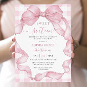  Roze Lint Bogen Sweet Sixteen 16 Verjaardag Kaart