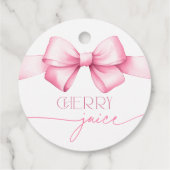 Roze lint boog bruidsdouche Mimosa bar-etiketten Bedankjes Labels (Achterkant)