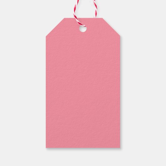 Roze lint boog schets baby shower gunst cadeaulabel (Achterkant)